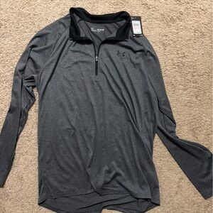 Under Armour Black and Gray Long Sleeve Top